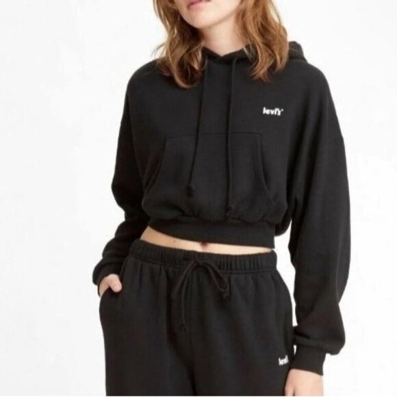 Levi's Cropped Women's Hoodie Sz Medium - Picture 1 of 10